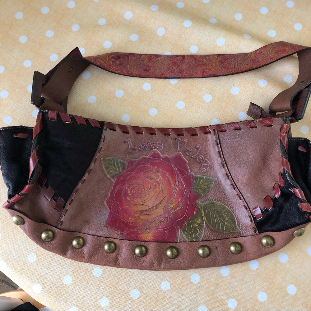 Velez Genuine Leather Purse Handbag Woven Calf Skin Shoulder Bag Purse